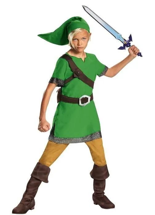 Link Zelda Costume Set XL 14-16 With Hat