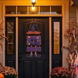 Halloween Witch Hanging Decor Sign