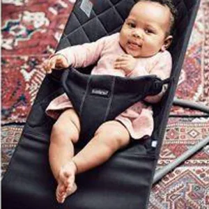 Lil Lavender Garden Baby Bouncer, Black