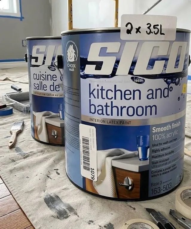 Sico Kitchen & Bathroom Paint 3.5L, 2 Cans