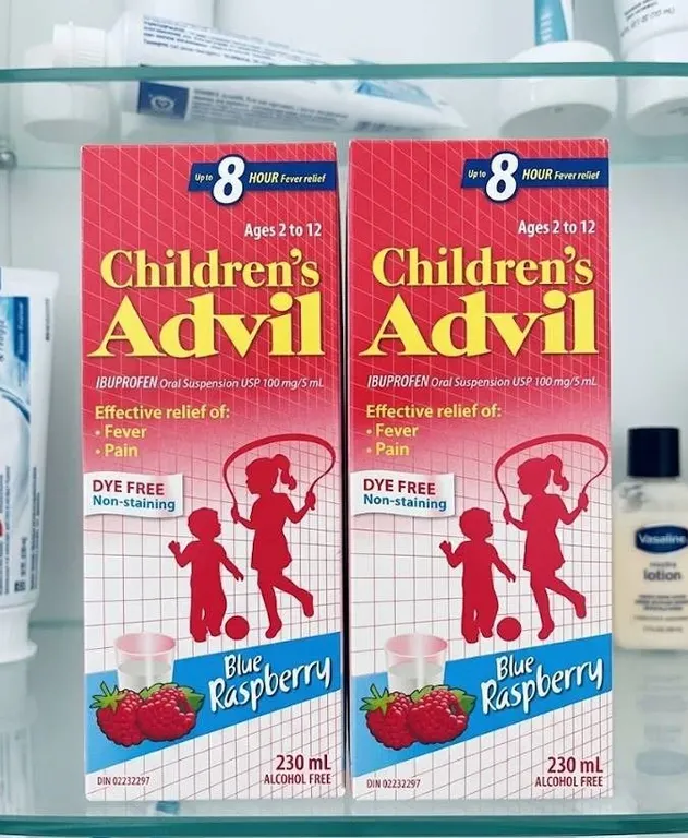 2x Children's Advil Blue Raspberry 230mL