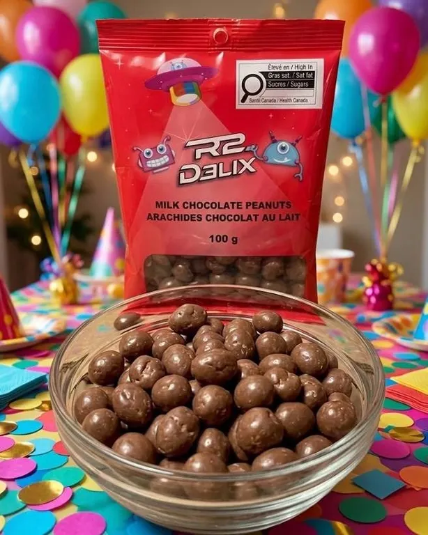Re-Delix Milk Chocolate Peanuts 100g Bag