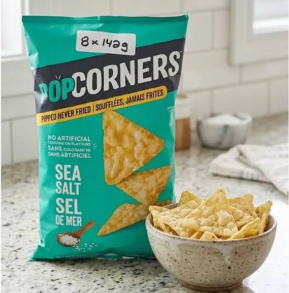 PopCorners Sea Salt Chips 8 x 142g Bags