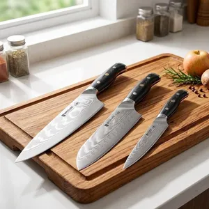 Haugo Ronin Series Damascus Knife Set 3pc