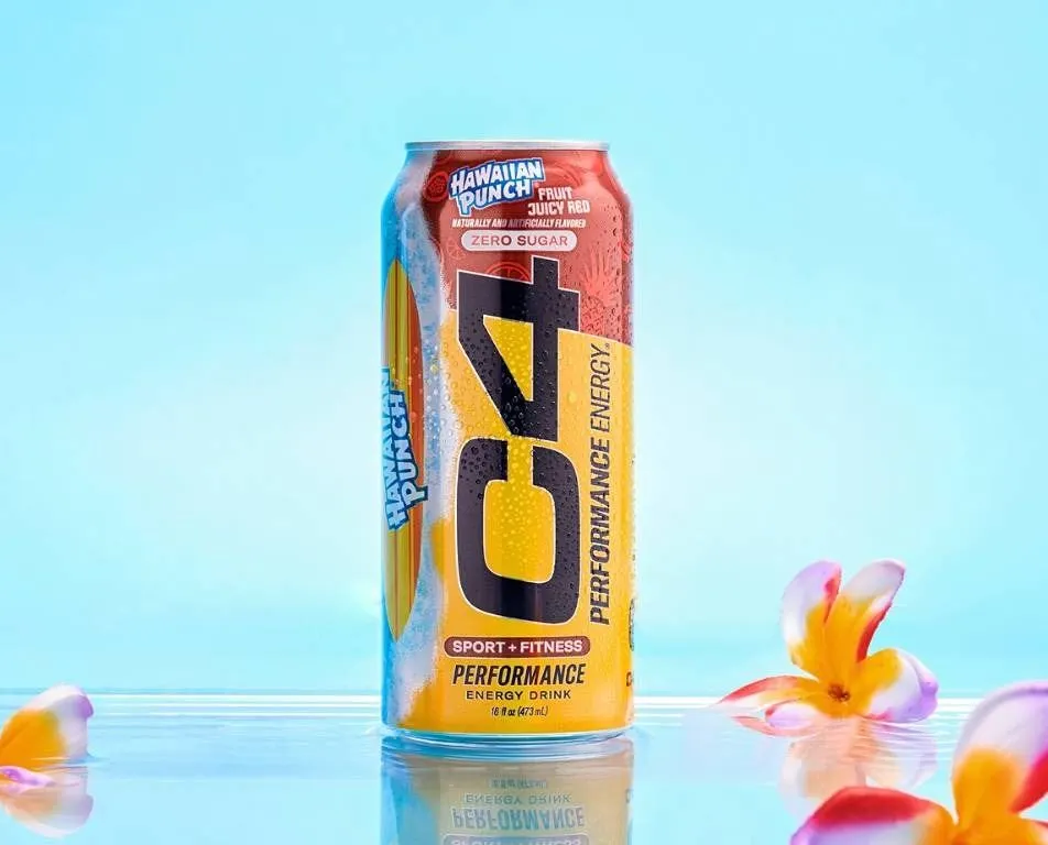 9 C4 Energy Drink Cans, 473ml, Hawaiian Punch