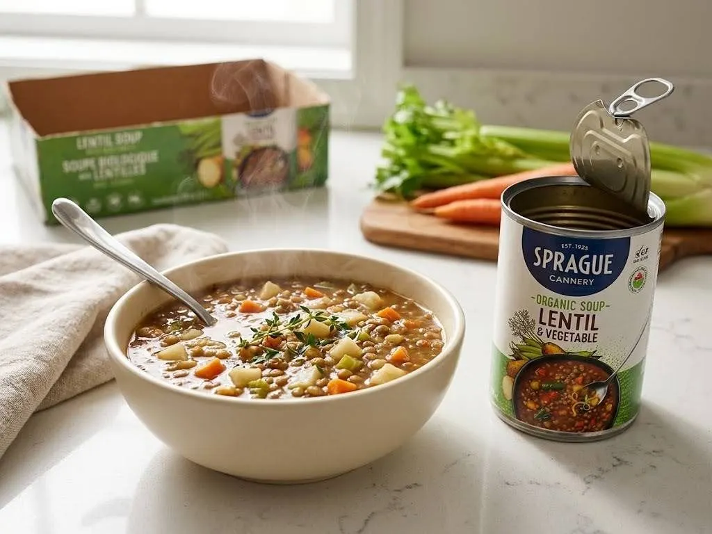 Sprague Organic Lentil Soup 7x398mL Cans