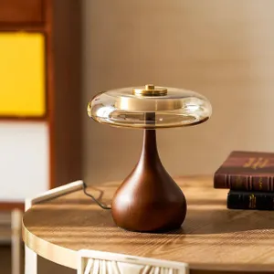 WITINROM Small Table Lamp, Brass Base