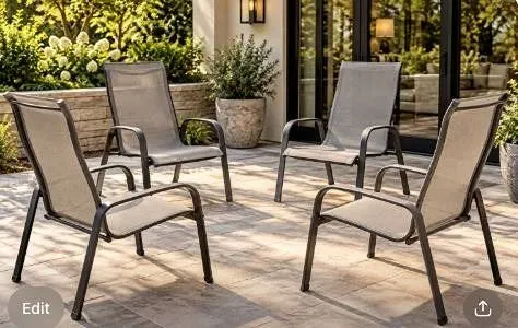 4 HOMEBASE Stacking Armchairs