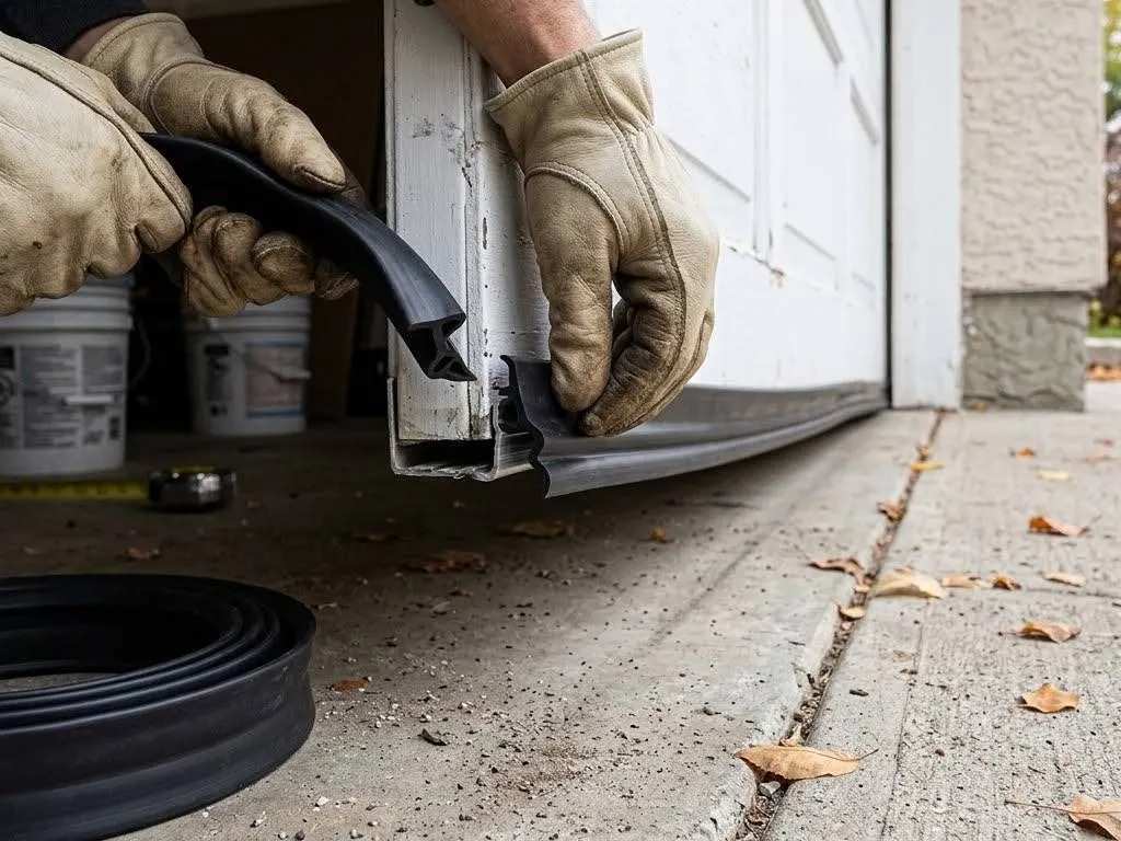 Garage Door Bottom Rubber Seal 20ft EPDM T-End