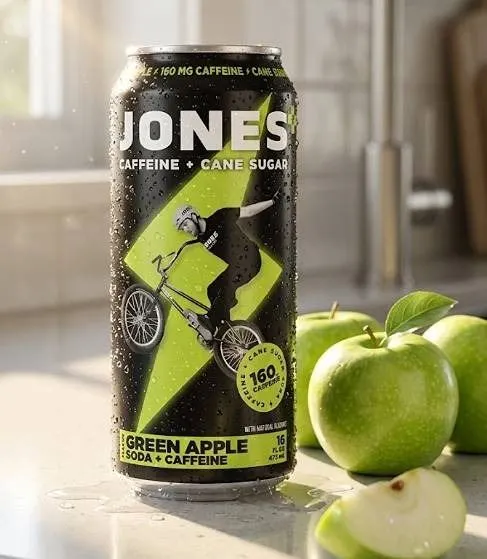 Jones Green Apple Soda 12 x 473ml Cans