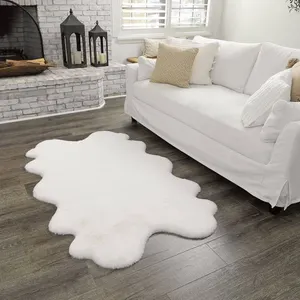 Mon Chateau Faux Fur Quad Rug, Ivory, 3 ft. 7 in. x 5 ft. 10 in.