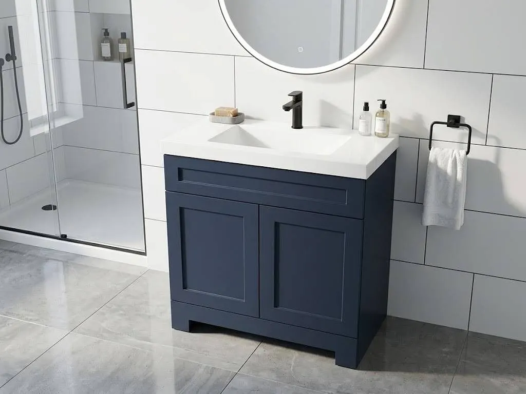 Glacier Bay 30" Bathroom Vanity With Top, Blue