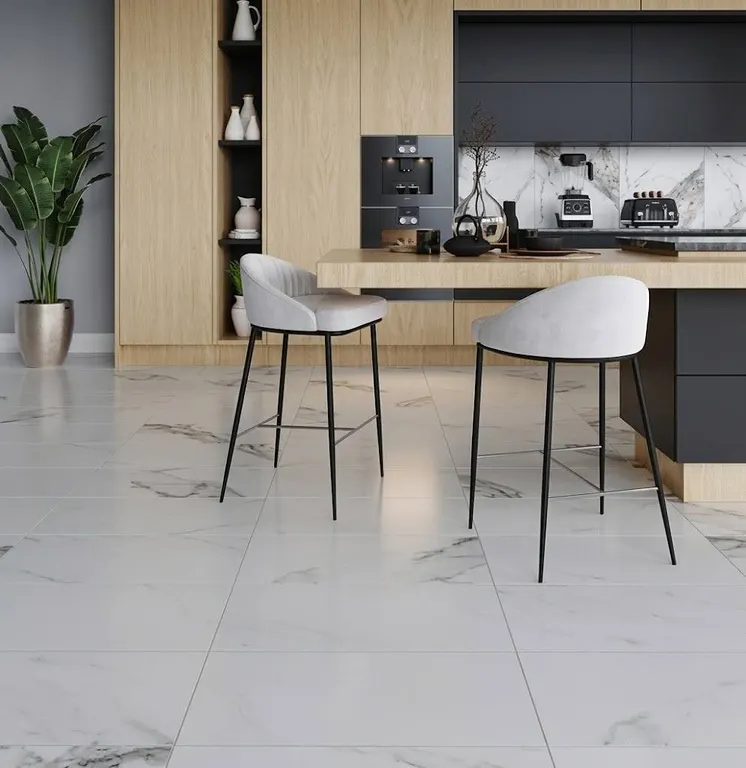Lot of 6 - Quickstyle Industries Panache SPC True Grout 12-in x 36-in Marble Style Vinyl Plank - 24.