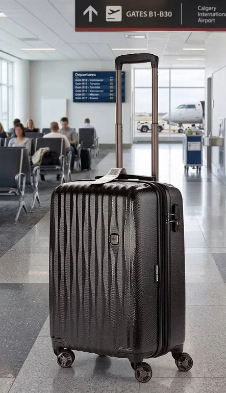 Swiss Gear Black Hard Shell Suitcase w/ Lock