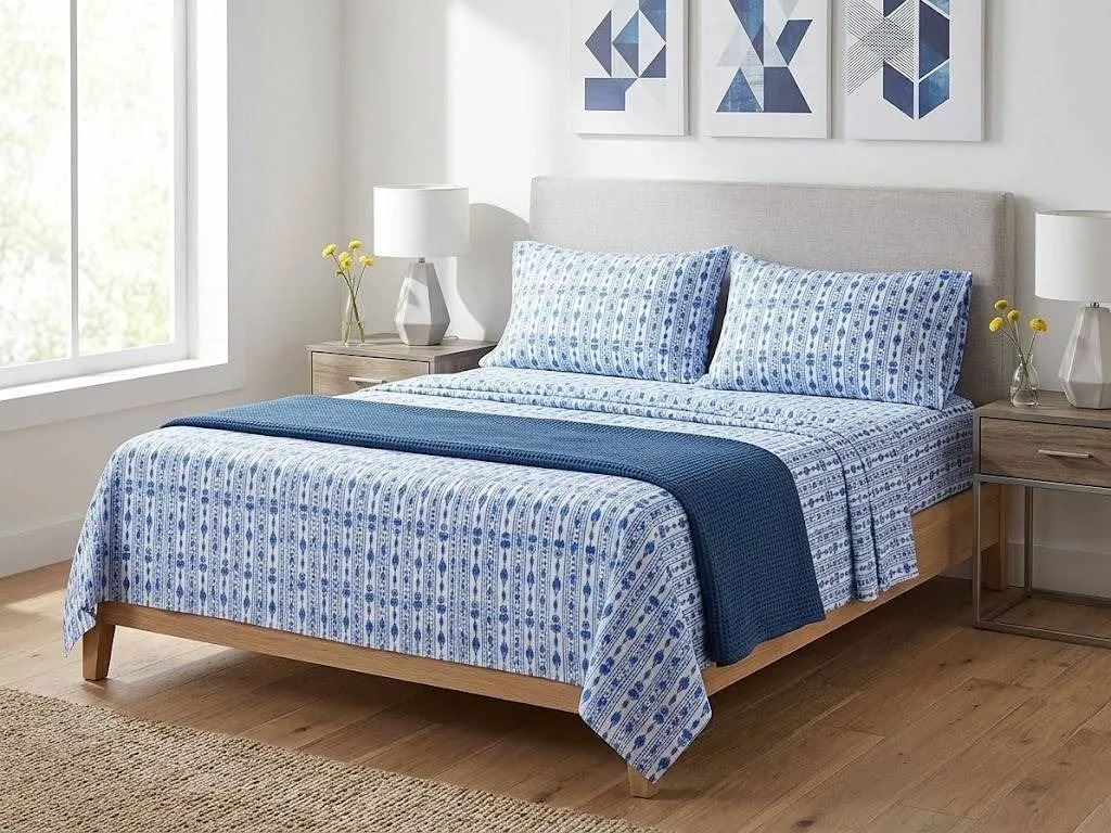 Comfy Bamboo Queen 4PC Sheet Set 9800 Series Blue minions