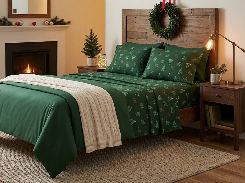 COMFY Bamboo King 4 Piece Holiday Sheet Set