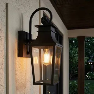 ALVIME Black Outdoor Wall Lantern Lamp
