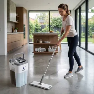 X3 Mop Set With Bucket And Rollers