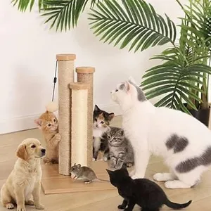 Amazon Basics Cat Triple Scratching Post Beige