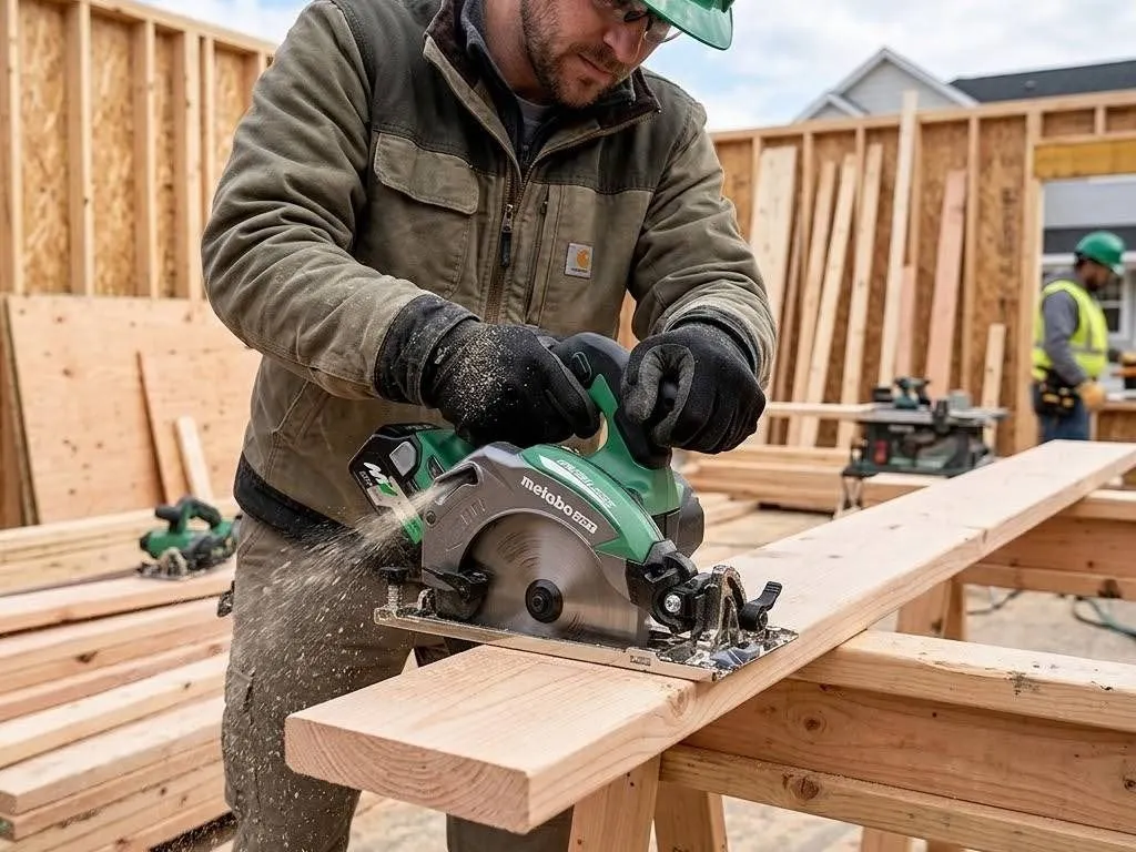 Metabo HPT MultiVolt 6.5-in Brushless Cordless Circular Saw with Brake and Aluminum Shoe (Bare Tool)