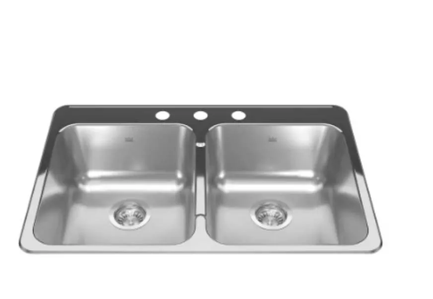 Kindred Double Bowl Stainless Steel Sink 31in