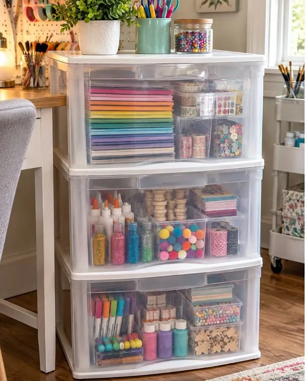 Gracious Living 3-Drawer Storage System Plastic