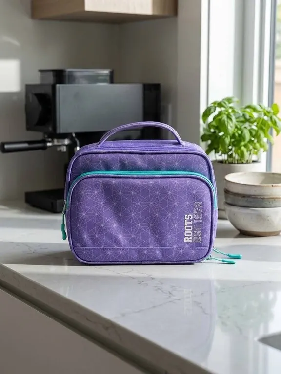 Roots 1973 Purple Insulated Lunch Bag