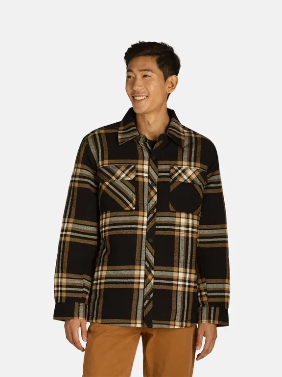 Realtree Fleece Plaid Button-Up Shirt Jacket