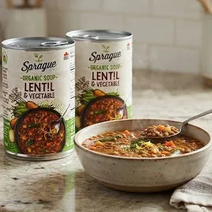 Sprague Organic Lentil Vegetable Soup 8 x 398ml
