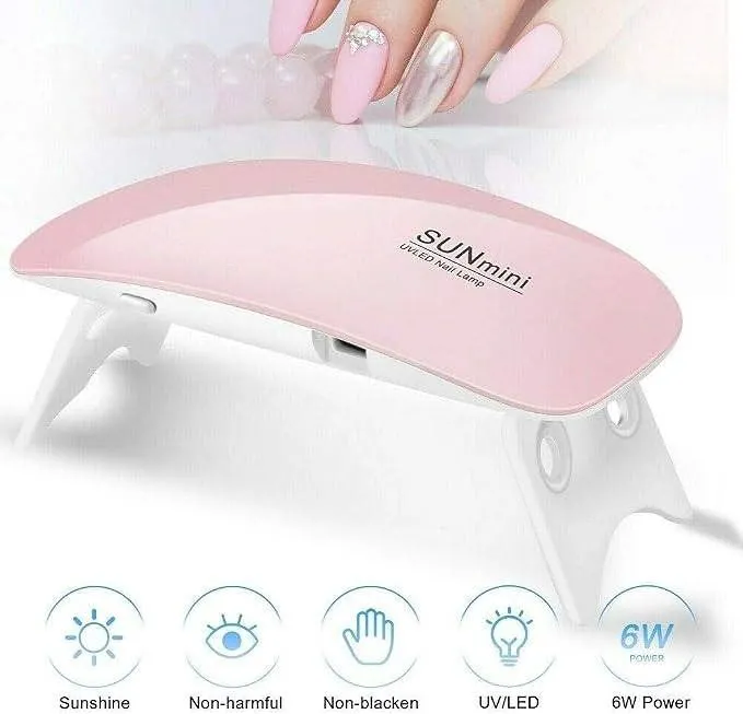 SUNmini 48W UV LED Nail Lamp, New, White