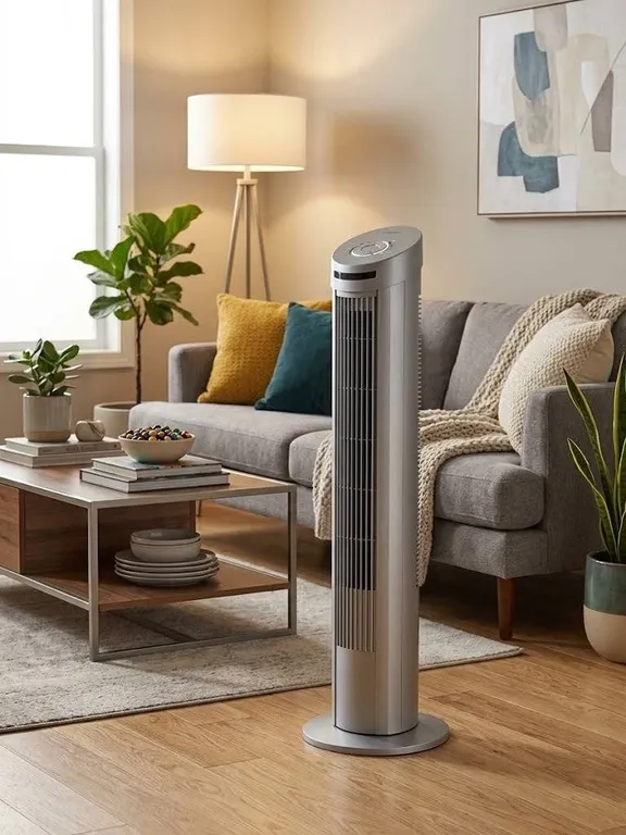 Seville Classics UltraSlimline Tower Fan 4 Speeds