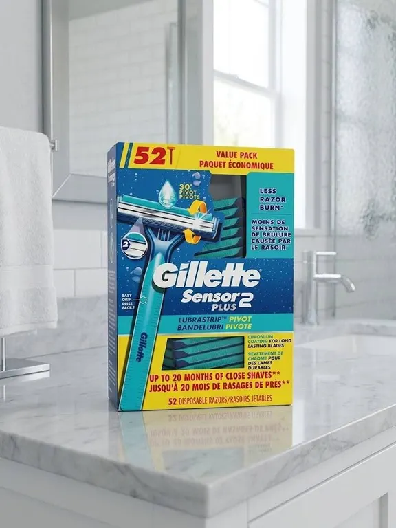 Gillette Sensor2 Plus Disposable Razors 52 Pack