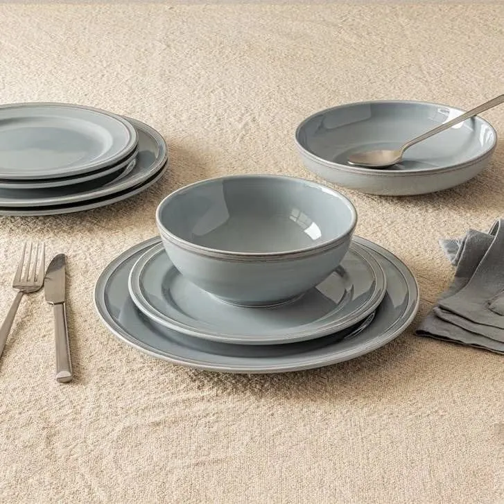 Over & Back 16-Piece Blue Dinnerware Set