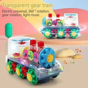 Playbees Light-Up Transparent Gear Train Toy
