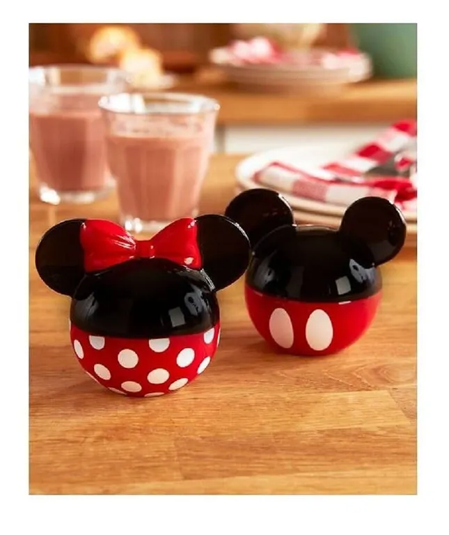 Disney Mickey Minnie Mouse Figural Treat Jars Set