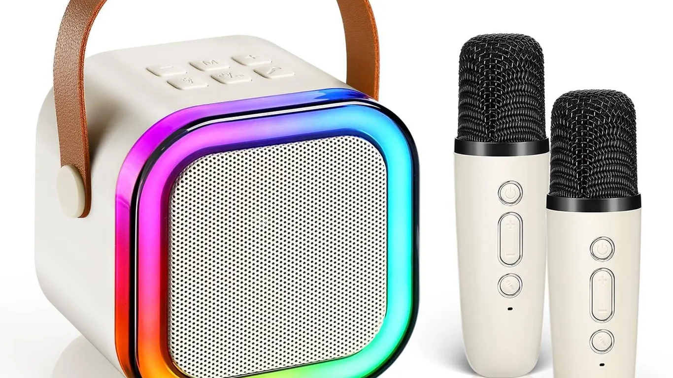 Blue Wireless Karaoke Machine 2 Microphones