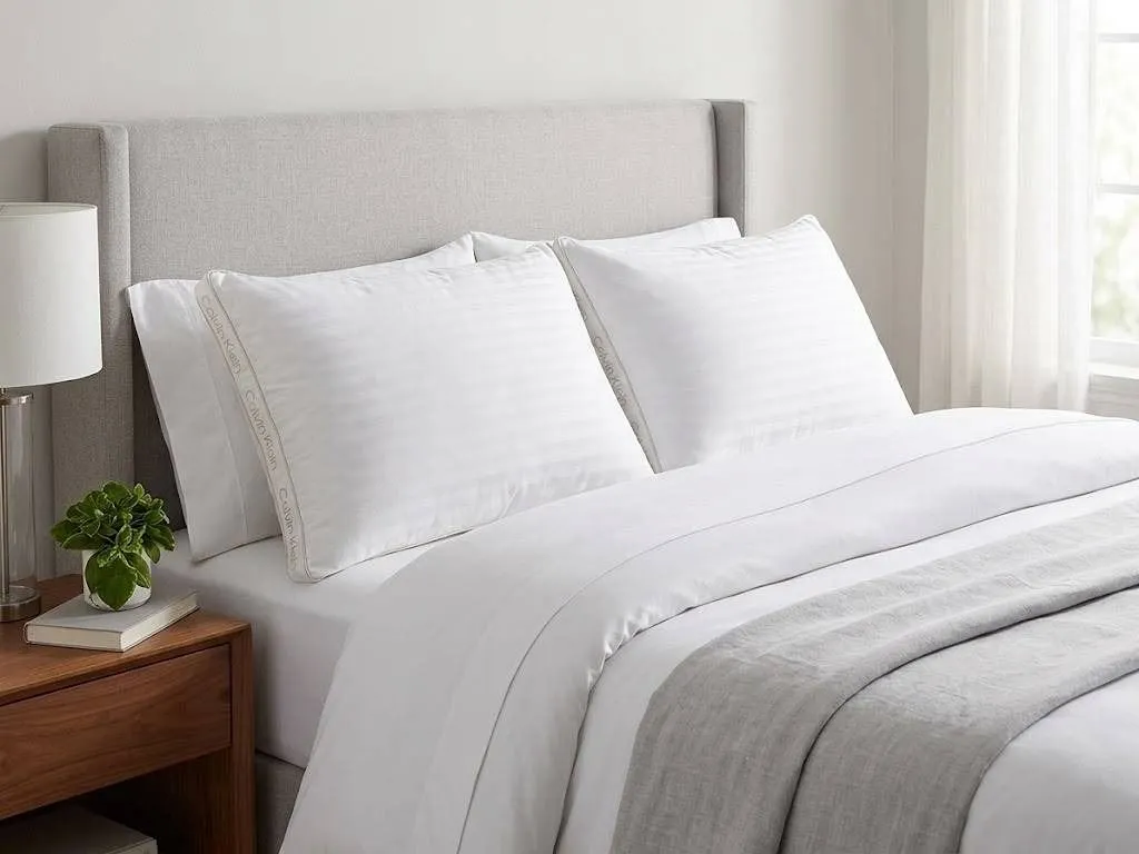 Calvin Klein King Modern Stripe Pillows 2 Pack