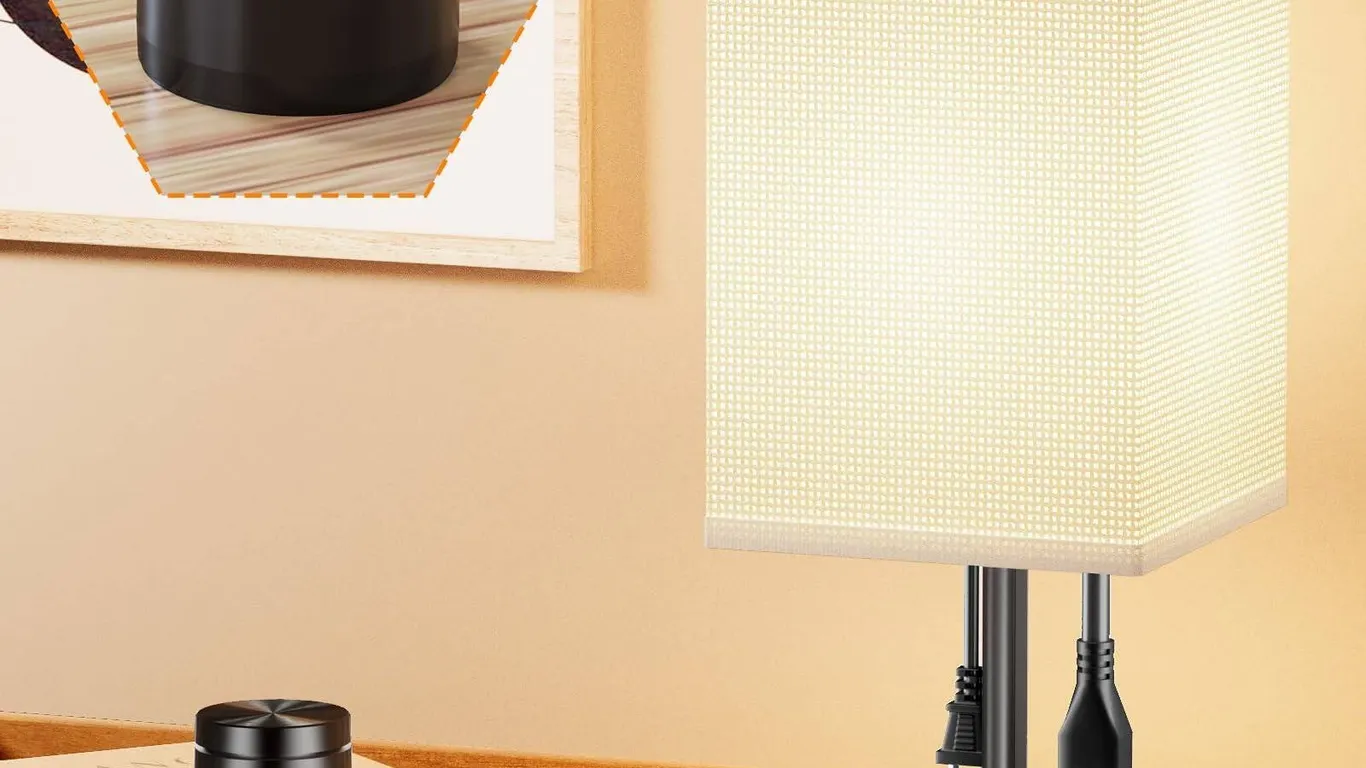 Ozloo USB Table Lamp with Dual USB Ports