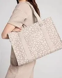 Mondetta Leopard Print Canvas Tote Bag