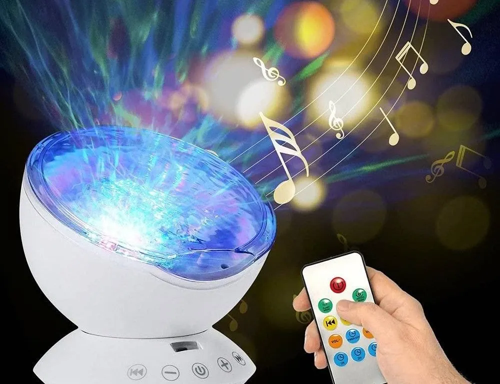Ocean Wave Projector LED Light Lamp Remote
