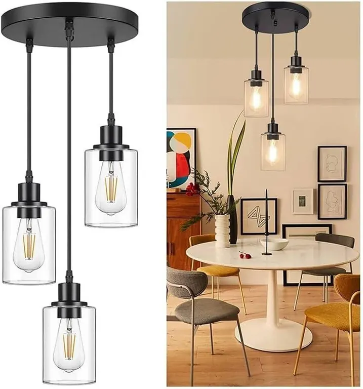 SILAIPDI 3-Light Pendant Light E26 Base