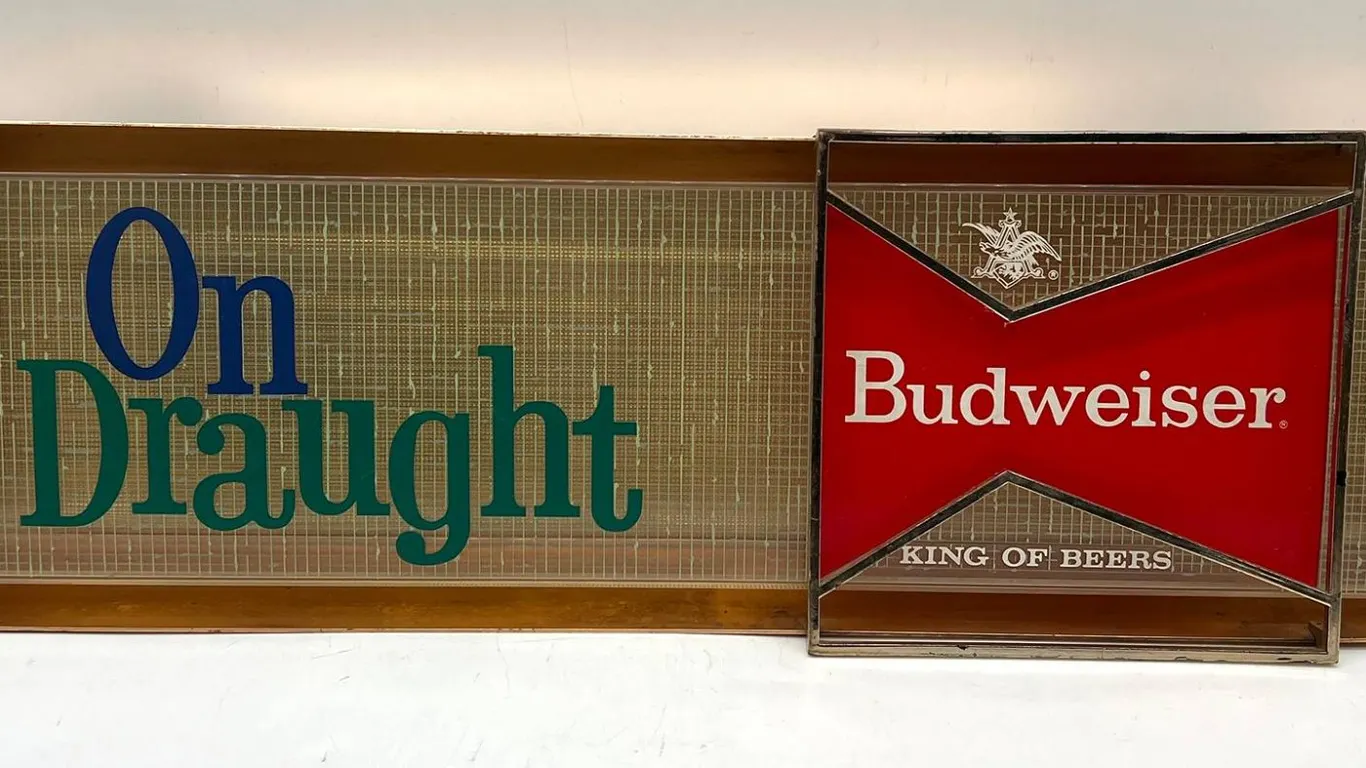 Budweiser On Draught Beer Light Sign