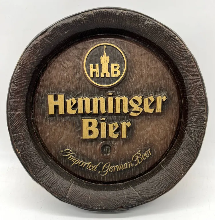 Henninger Bier Imported German Beer Sign