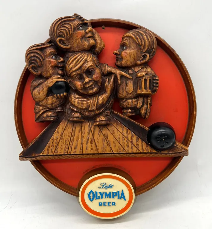 Olympia Beer Bowling Wall Sign Display