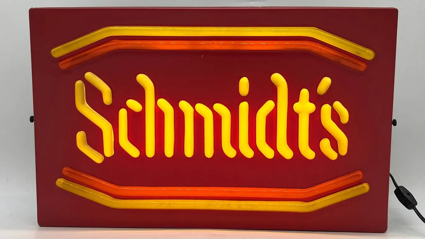 Schmidt's Beer Lighted Bar Sign 1970s