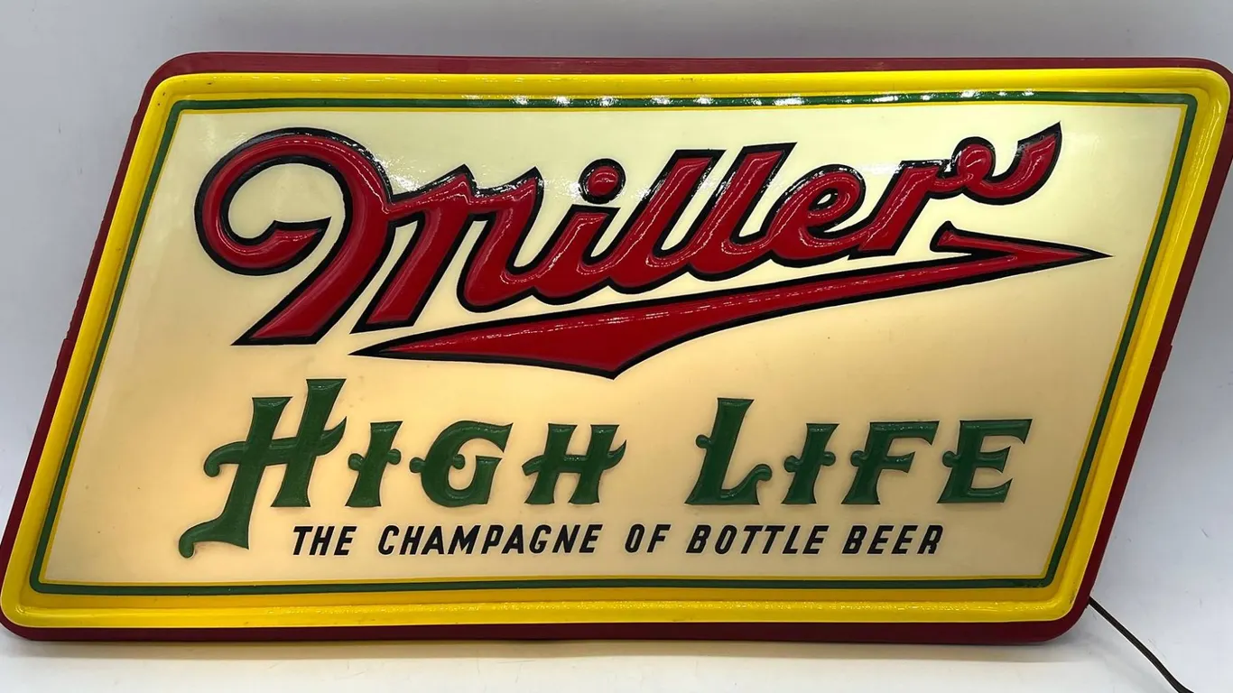 Rare Miller High Life Beer Light Sign