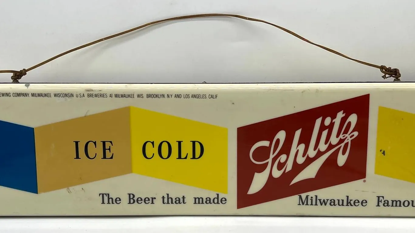 1954 Schlitz Beer Light Sign Milwaukee