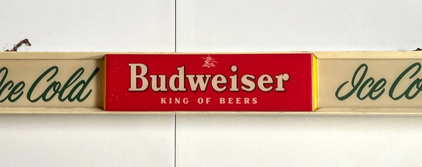 Budweiser Ice Cold Large Beer Light Sign