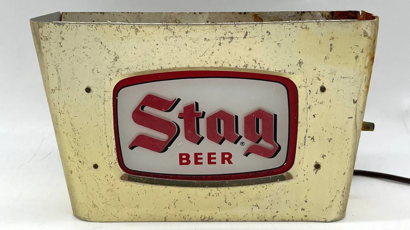 Vintage Stag Beer Lighted Bar Sign