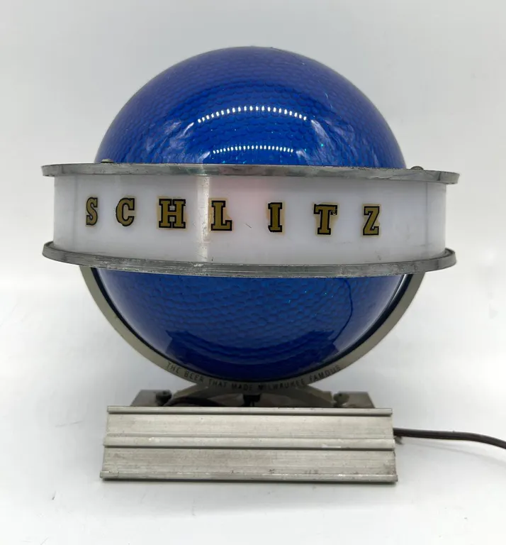 1961 Schlitz Blue Globe Beer Light Sign